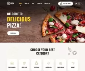 Pizza restaurant WordPress theme 4 fast food delivery service sites