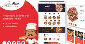 Pizzaking Online Restaurant Responsive OpenCart Template