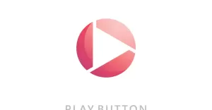 Play vector logo icon. Video icon design template. Music player V6