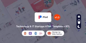 Plod - Technology & IT Startup Bootstrap 5 Template