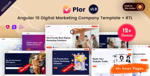 Plor - Angular 17+ IT Startup & SEO Marketing Services Template