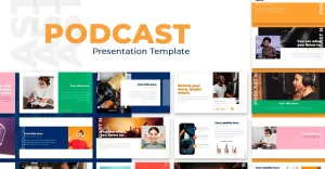 Podcast Presentation PowerPoint template - TemplateMonster
