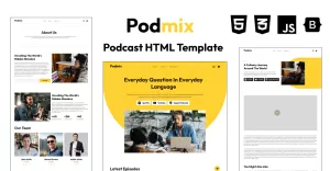 Podmix  Podcast HTML Template