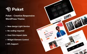 Poket – Creative Responsive WordPress Theme - TemplateMonster
