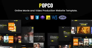 Popco - Online Movie and Video Production Website Template