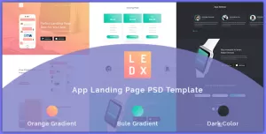 Praxis App Landing PSD Template