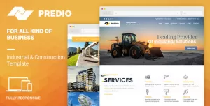 Predio Responsive  Industrial and Construction One Page Muse Template