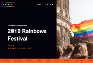 Prider - LGBT & Gay Rights Festival WordPress Theme + Bar