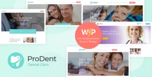 ProDent  Dental Clinic & Healthcare Doctor WordPress Theme + Elementor + RTL