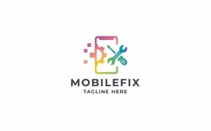 Professional Pixel Mobile Fix Logo