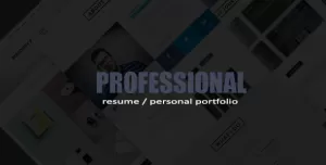 Professional Resume / Portfolio HTML Template