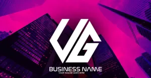 Professioneel veelhoekig UG Letter Logo-ontwerp voor uw bedrijf - merkidentiteit
