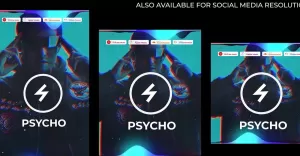 PSYCHO Music Visualizer: After effects template