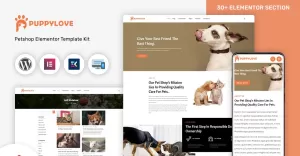PuppyLove -  Pet Services Multipurpose WordPress Elementor Theme