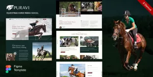 Puravi - Equestrian Club & Horse Riding Sports Website Figma Template