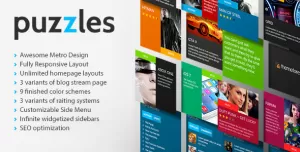 Puzzles  Magazine/Review HTML Theme