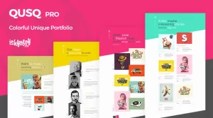 Qusq Pro - Unique Colorful Portfolio WordPress Theme - Themes ...