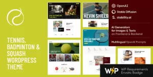 Racquet - Tennis, Badminton & Squash WordPress Theme