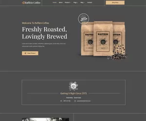 Raffein - Coffee Shop Brand Elementor Template Kit