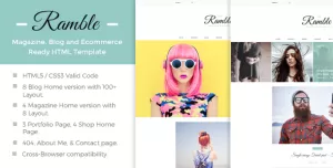 Ramble - Multi-Concept Blog, Magazine And Shop HTML Template