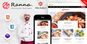 Ranna - Food & Recipe Blog Bootstrap 4 Template