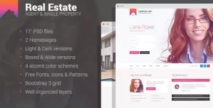 Real Estate - Agent & Single Property PSD template