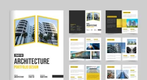 Real estate architecture portfolio cover - TemplateMonster