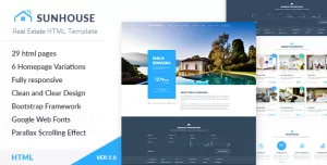 Real Estate HTML Template  SunHouse