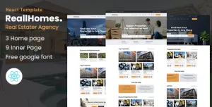 ReallHomes - Real Estate & Property Agency ReactJs Template