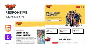 Reboot - Comic Store HTML5 Website Template - TemplateMonster