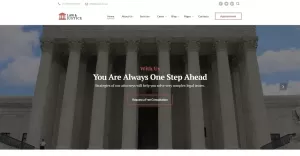 Recht en rechtvaardigheid - HTML5-websitesjabloon voor advocaten met meerdere paginas