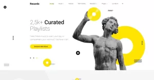 Recordo - Music Studio Creative HTML-websitesjabloon met meerdere paginas