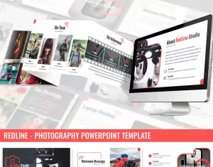 Redline - Photography PowerPoint template - TemplateMonster