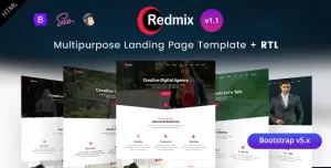 Redmix - IT Agency Landing Page HTML Template