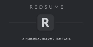 Redsume - A Personal Clean Resume Template
