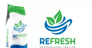 Refresh Food Drink Juice Coffee Logo - TemplateMonster
