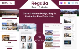 Regalia - Real Estate Ajax Website Template - TemplateMonster