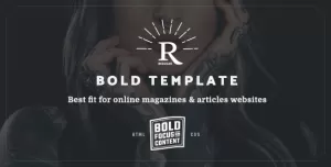 Regular - Bold Content Blog & Online Magazine Website Template