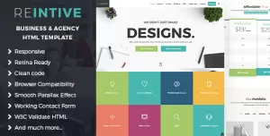 Reintive - Agency Business Responsive Bootstrap 4 Landing Page Template