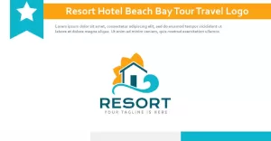 Resort Hotel Beach Bay Tour Travel Logo - TemplateMonster