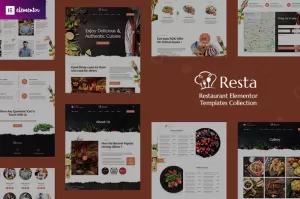 Resta – Restaurant Elementor Template Kit