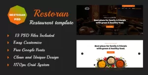Restoran Hotel and Restaurant  PSD Template