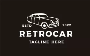 Retro Classic Car Logo Design Template - TemplateMonster