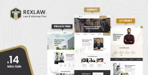 Rexlaw - Law Attorney PSD Template