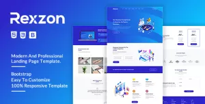 Rexzon - Responsive Software HTML5 Landing Page Template