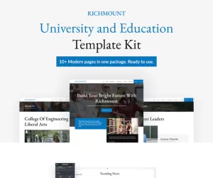 Richmount University - Education Elementor Pro Template Kit