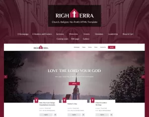 Righterra - Religion Bootstrap 4 Website Template