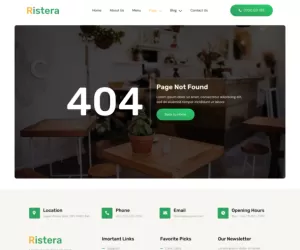 Ristera – Restaurant & Cafe Elementor Template Kit