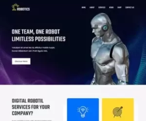 Robotics WordPress Theme for automation robots droid use in companies