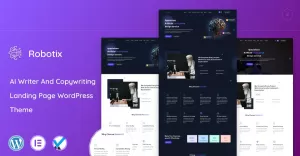 Robotix - AI Writer & Copywriting Landing Page WordPress Theme
